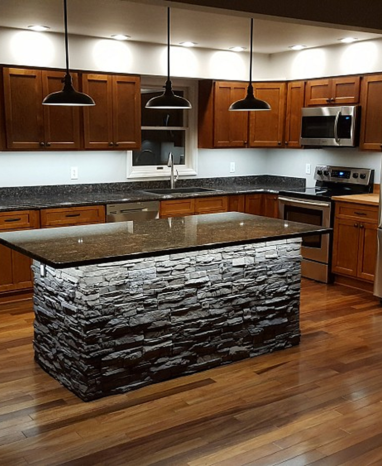 Modern kitchen with smart home features